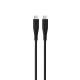 Silicon Type C to Type C - 1.5Mts Black Cable