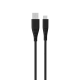 Silicon USB to Type C - 1.5Mts Black Cable