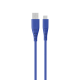 Silicon USB to Type C - 1.5Mts Blue Cable