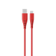 Silicon USB to Type C - 1.5Mts Red Cable